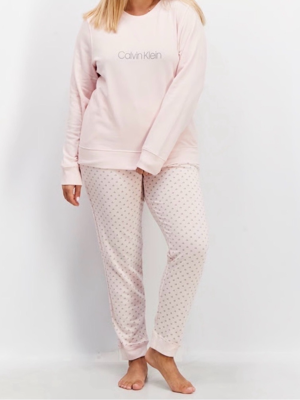 Calvin Klein Light Pink Logo Lounge Pajama Set